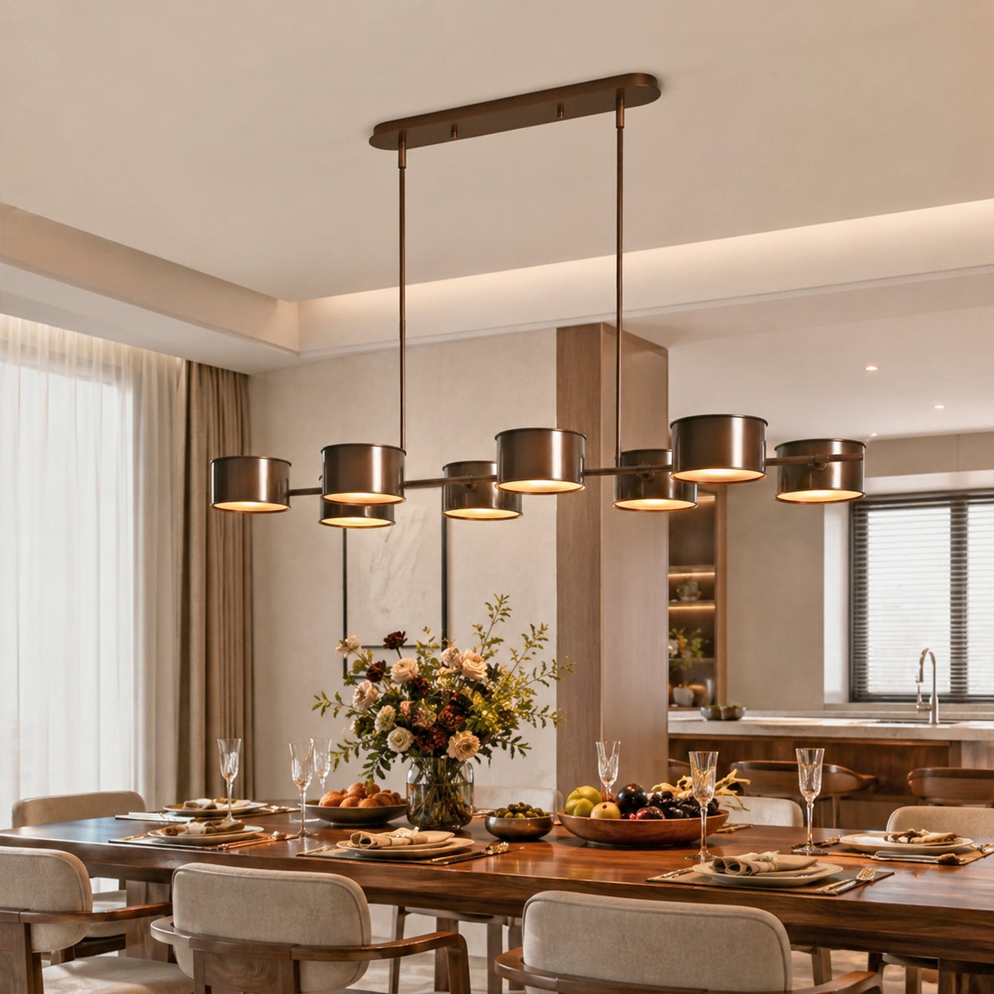 Daphne Metal Linear Chandelier