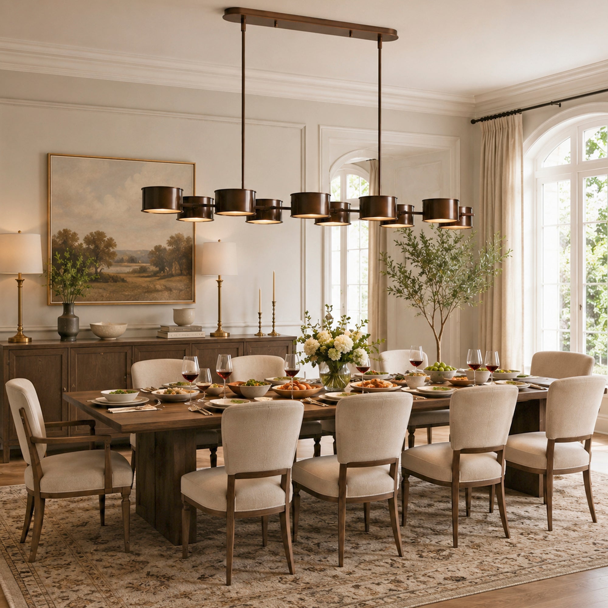 Daphne Metal Linear Chandelier