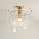 Avalon Cast Glass Round Flush Mount 15"