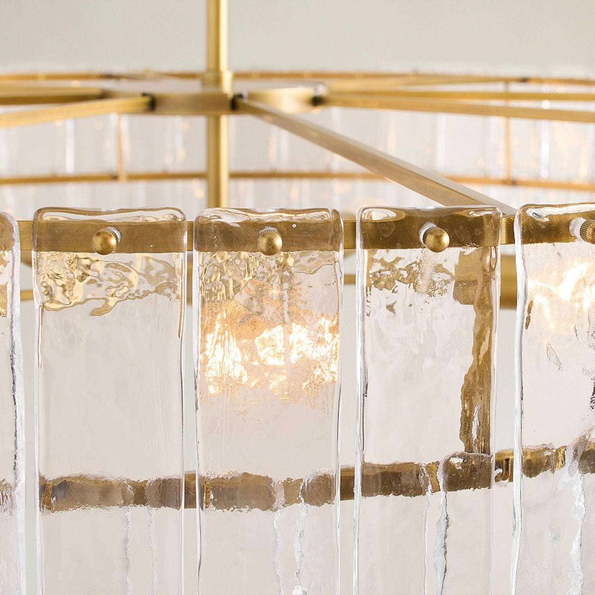 Avalon Cast Glass Round Chandelier 42"
