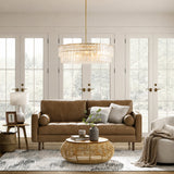 Avalon Cast Glass Round Chandelier 42"