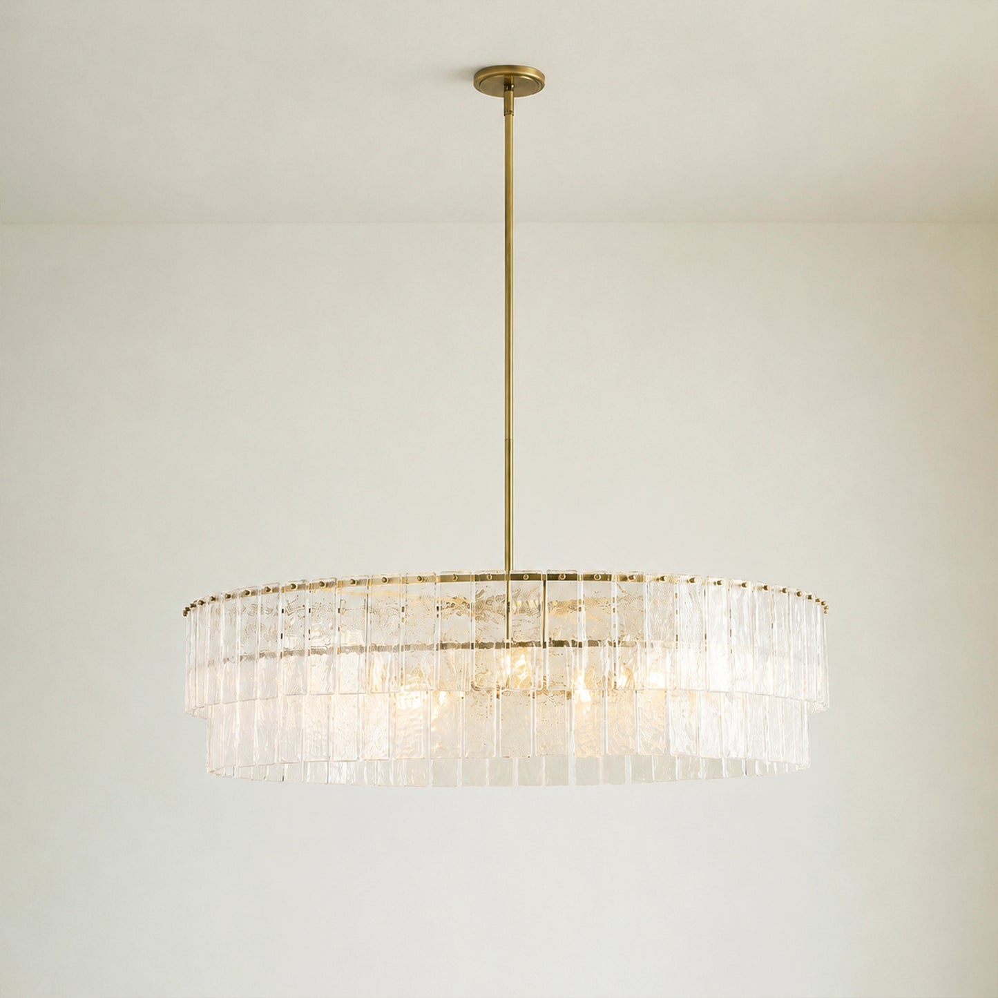 Avalon Cast Glass Round Chandelier 42"