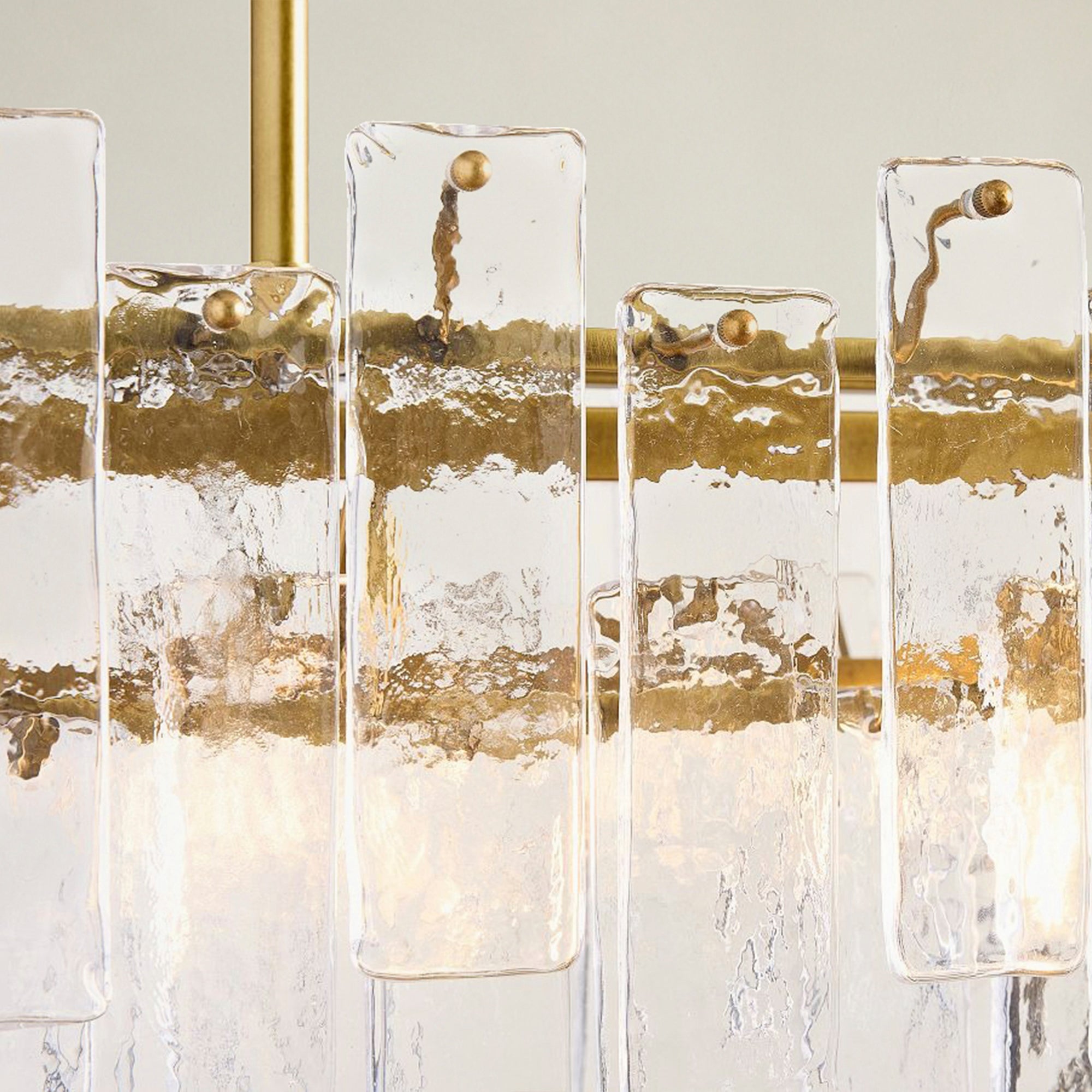 Avalon Cast Glass Linear Chandelier 48"