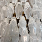 Verona White Alabaster Glass Round Chandelier 26" – 111 glass