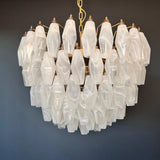 Verona White Alabaster Glass Round Chandelier 26" – 111 glass