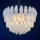 Verona White Alabaster Glass Round Chandelier 26" – 111 glass