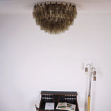 Verona Round Flushmount 24" - 84 Glass Smoked