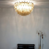 Verona Round Flushmount 24" - 84 Glass Smoked