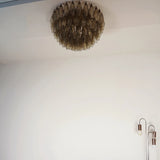 Verona Round Flushmount 24" - 84 Glass Smoked