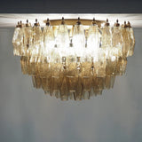 Verona Round Flushmount 24" - 84 Glass Smoked