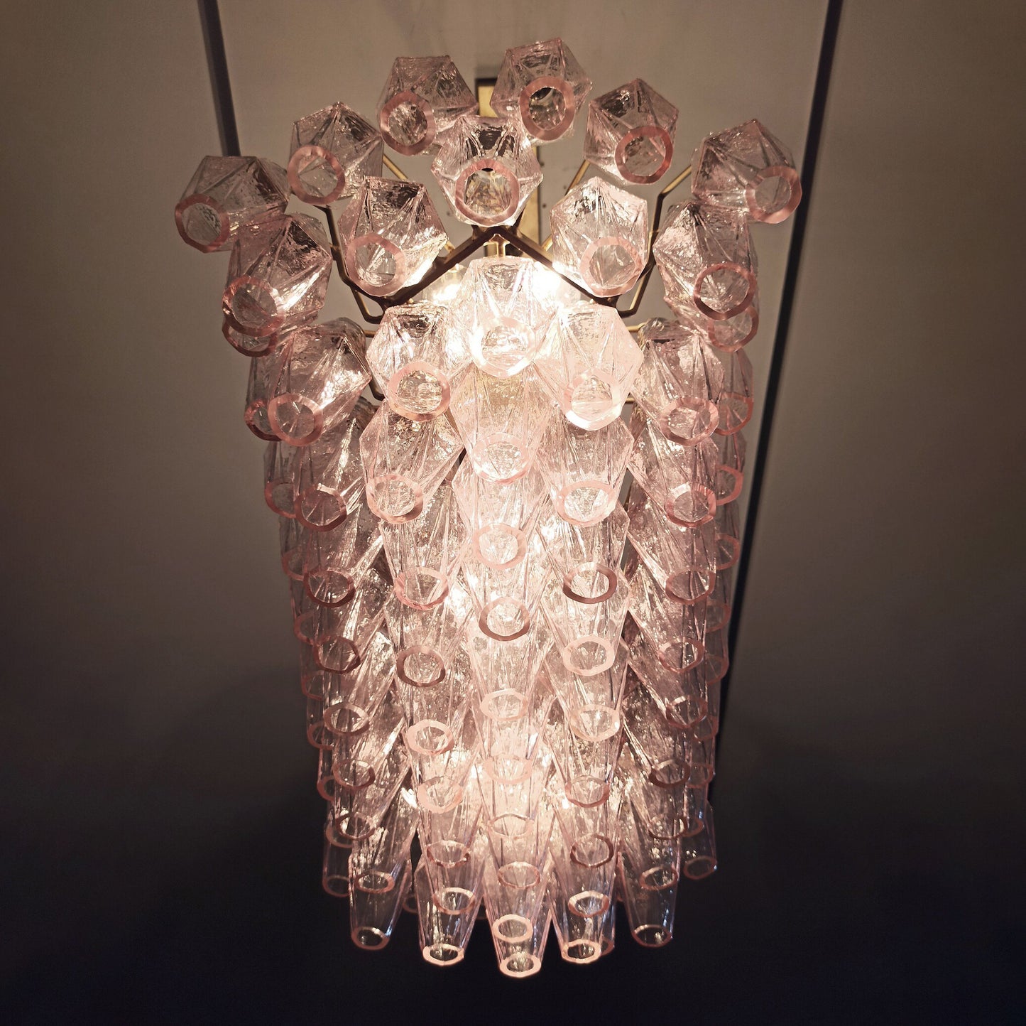 Verona Rectangular Chandelier 30" - 84 Glasses – Pink