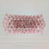 Verona Rectangular Chandelier 30" - 84 Glasses – Pink