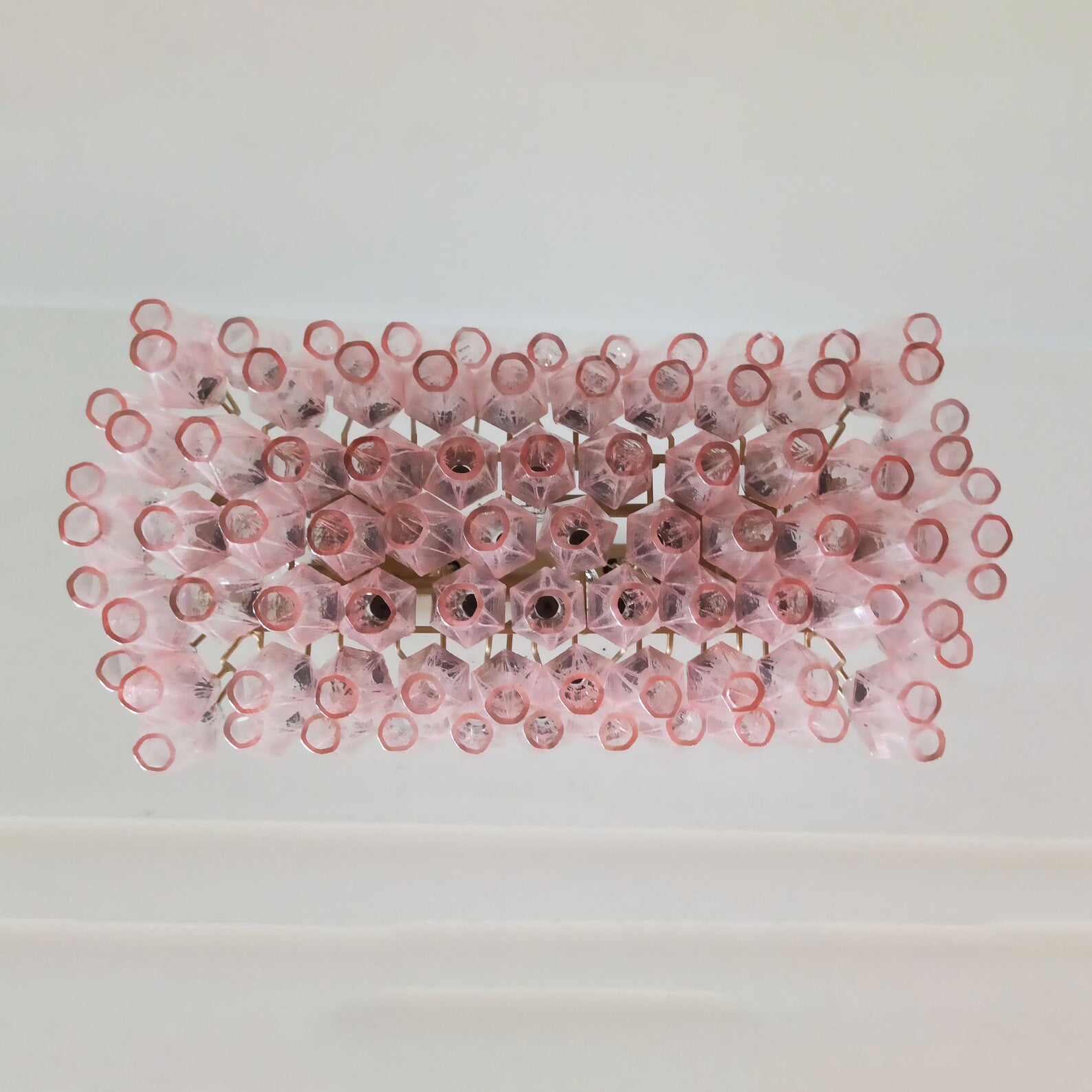 Verona Rectangular Chandelier 30" - 84 Glasses – Pink