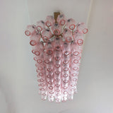Verona Rectangular Chandelier 30" - 84 Glasses – Pink
