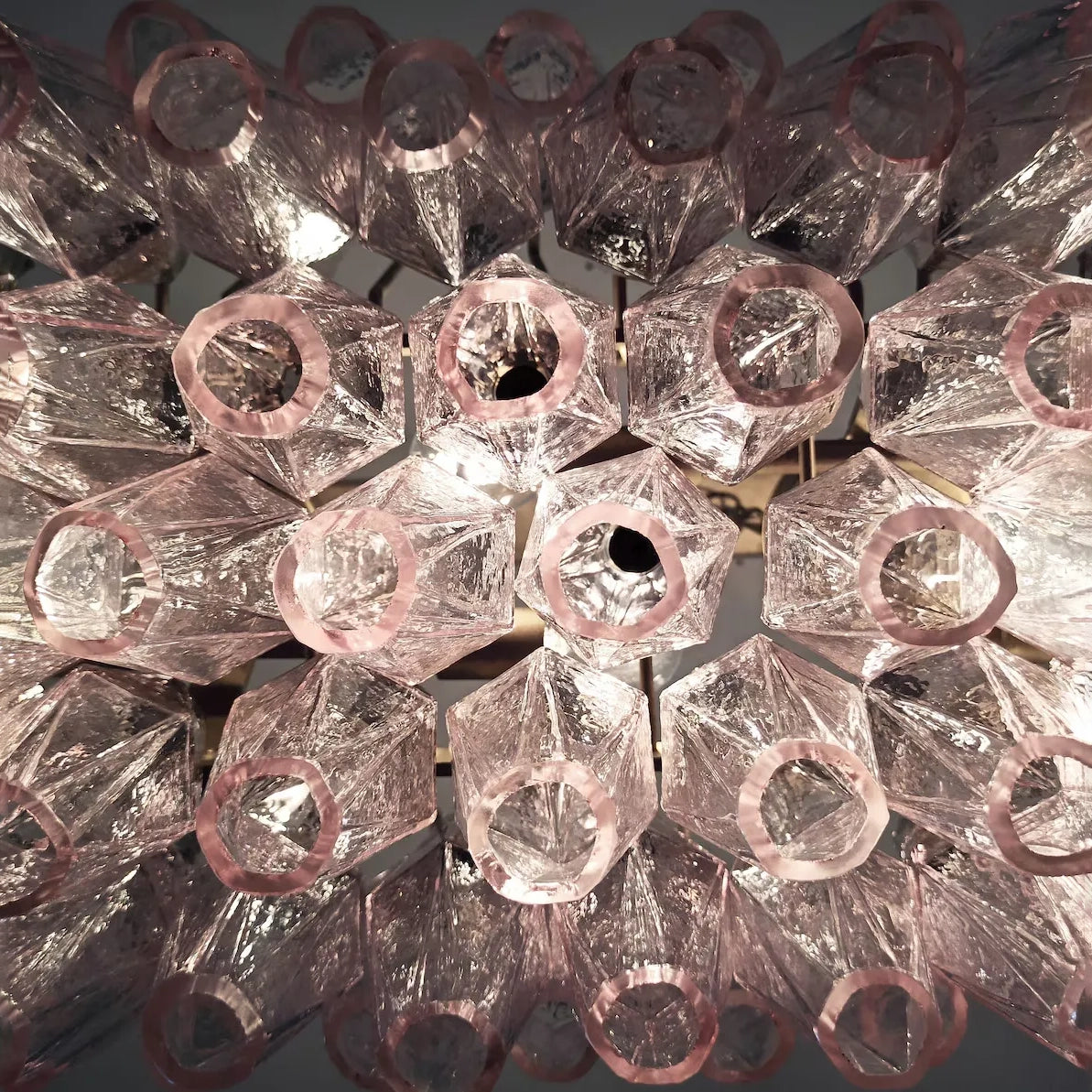 Verona Rectangular Chandelier 30" - 84 Glasses – Pink