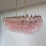 Verona Rectangular Chandelier 30" - 84 Glasses – Pink
