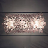 Verona Rectangular Chandelier 30" - 84 Glasses – Pink