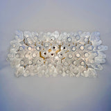 Verona White Alabaster Glass Rectangular Chandelier  30" – 84 glass