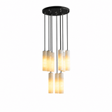 Elongated Alabaster Cluster Pendant Lamp