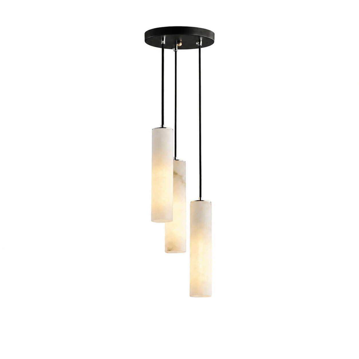 Elongated Alabaster Cluster Pendant Lamp