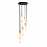 Elongated Alabaster Cluster Pendant Lamp