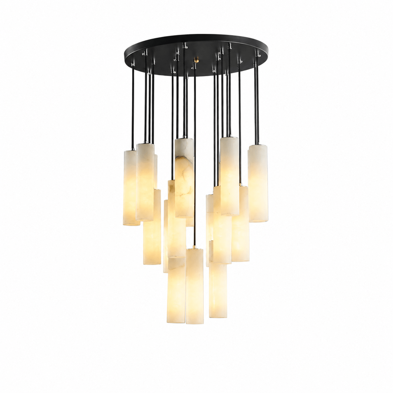 Elongated Alabaster Cluster Pendant Lamp