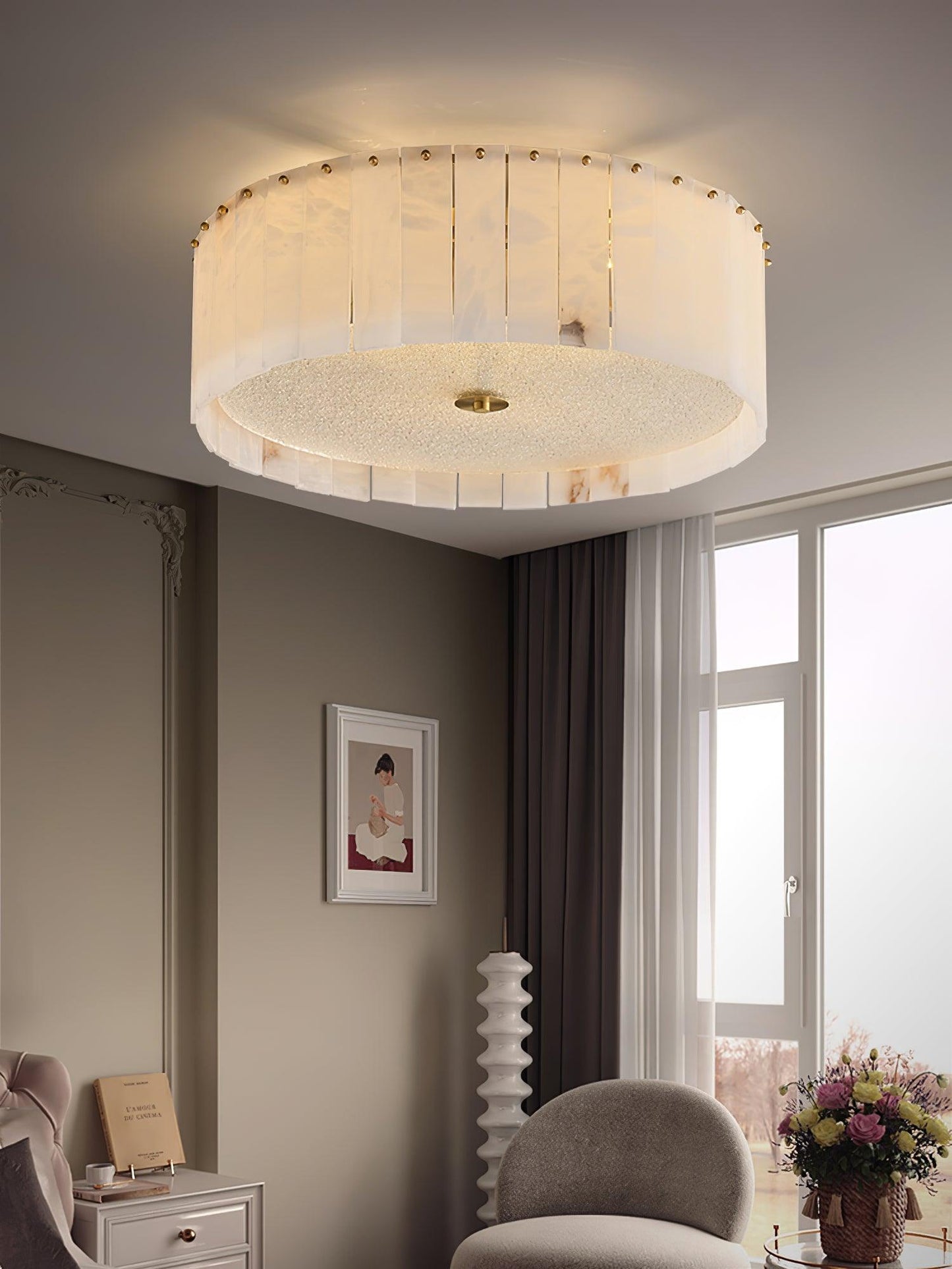 Elysian Alabaster Flush Mount