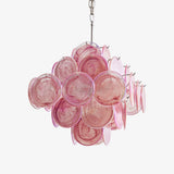 Aurelia Pink Glass Chandelier