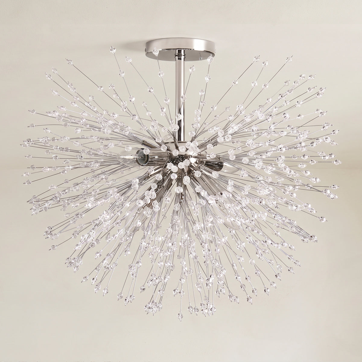 Dandelion Flush Mount in Silver