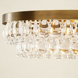 Handmade Art Crystal Glass Calira Modern Round Chandelier
