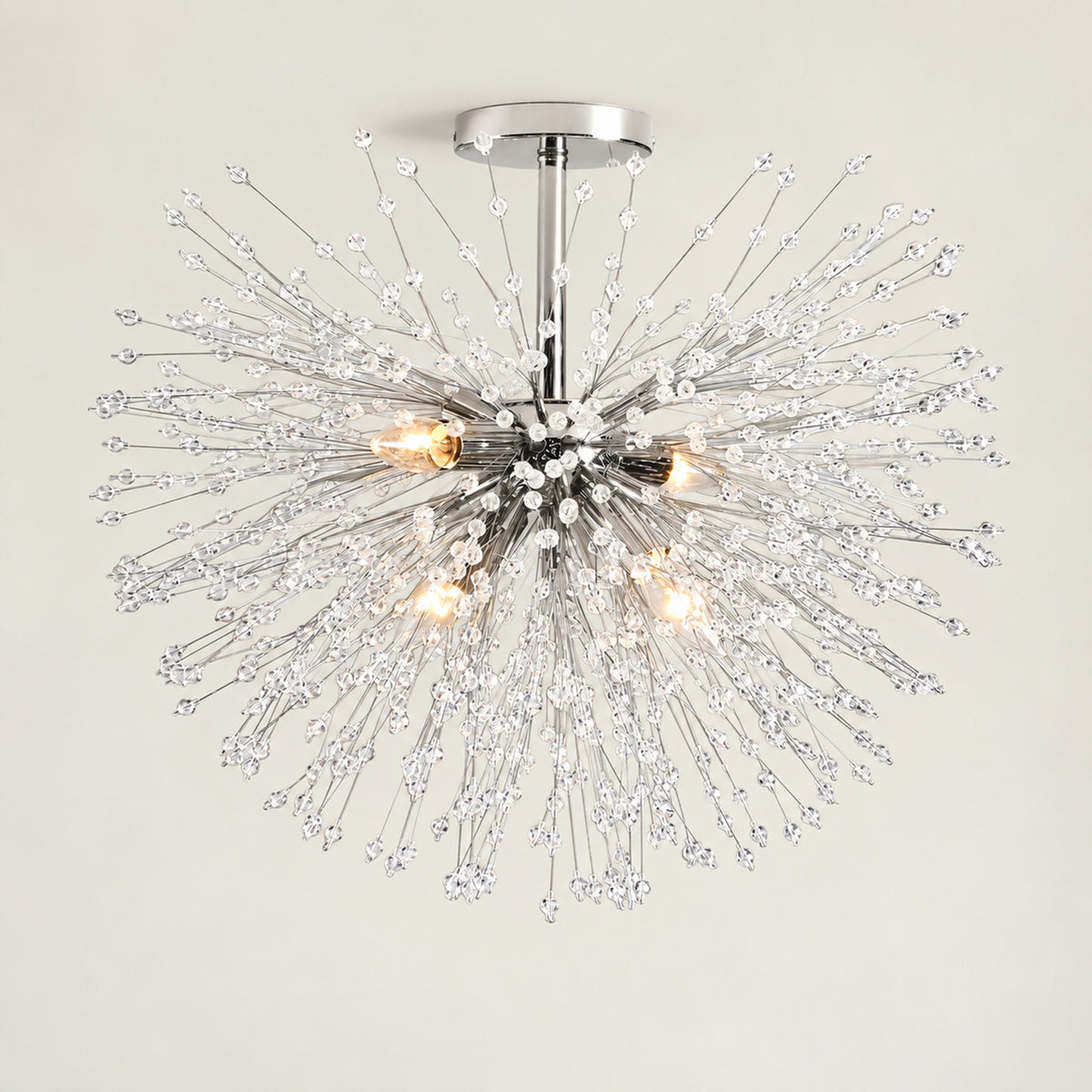 Dandelion Flush Mount in Silver