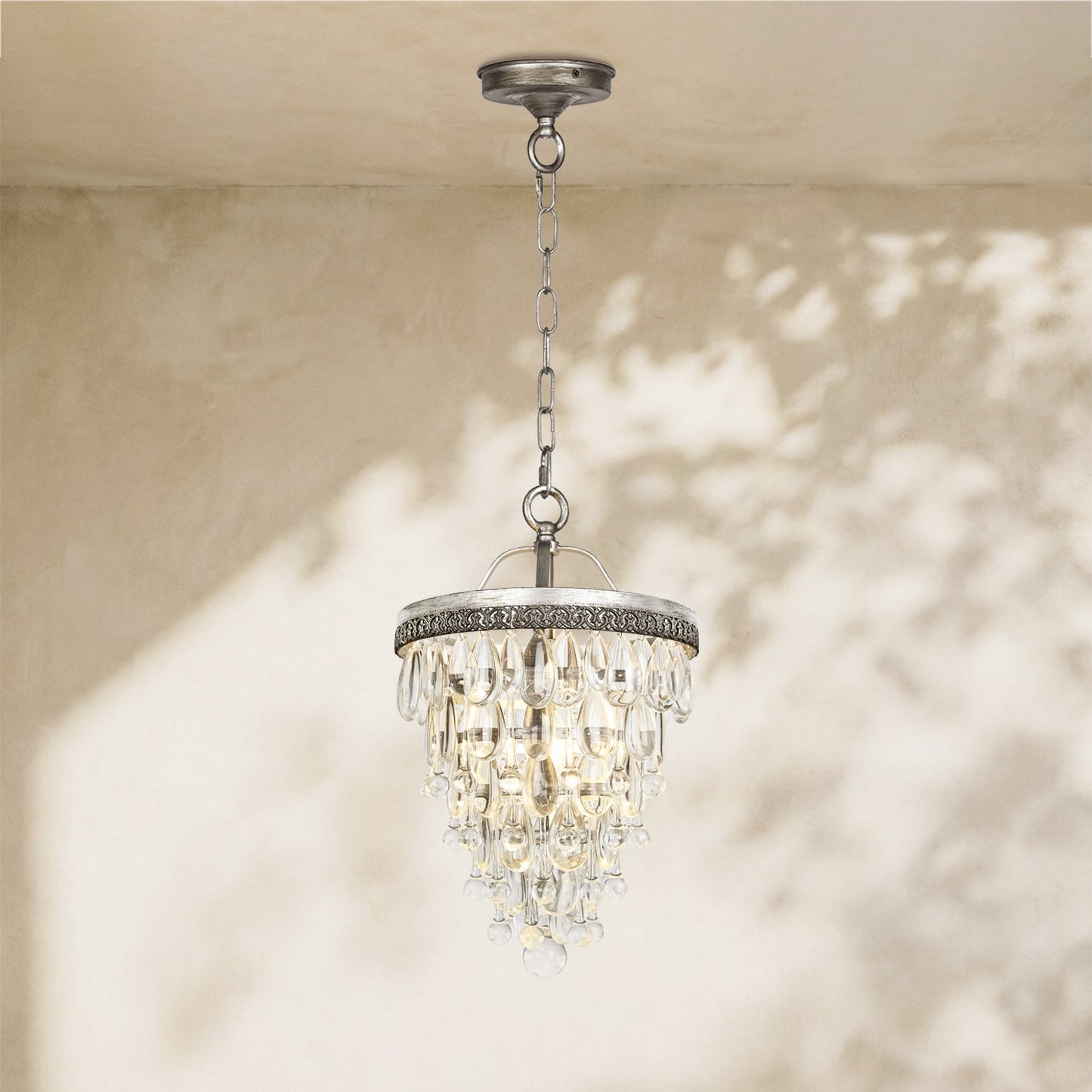 Handmade Art Crystal Glass Calira Chandelier