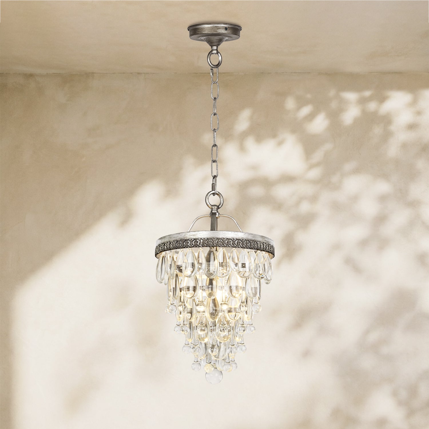 Handmade Art Crystal Glass Calira Chandelier