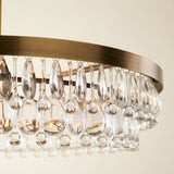 Handmade Art Crystal Glass Calira Modern Round Chandelier