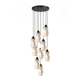 Faceted Alabaster Cluster Chandelier