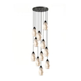 Faceted Alabaster Cluster Chandelier