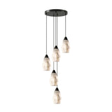 Faceted Alabaster Cluster Chandelier