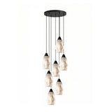 Faceted Alabaster Cluster Chandelier