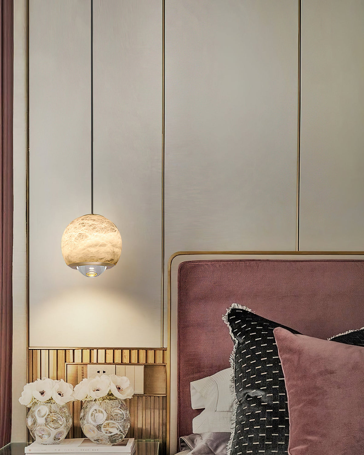 Ferox Alabaster Pendant Light