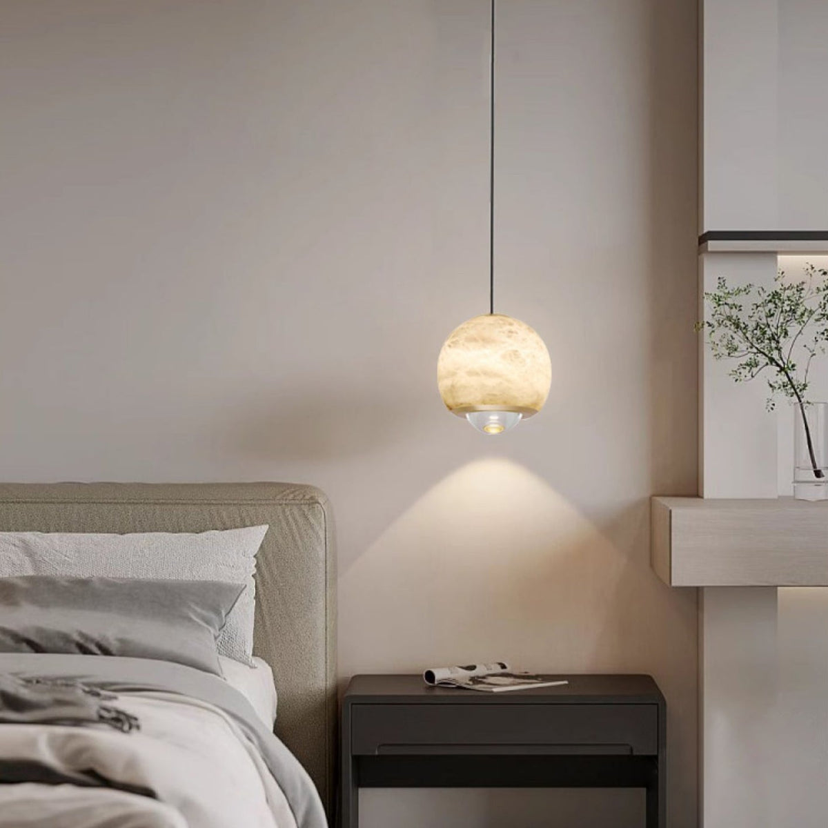 Ferox Alabaster Pendant Light