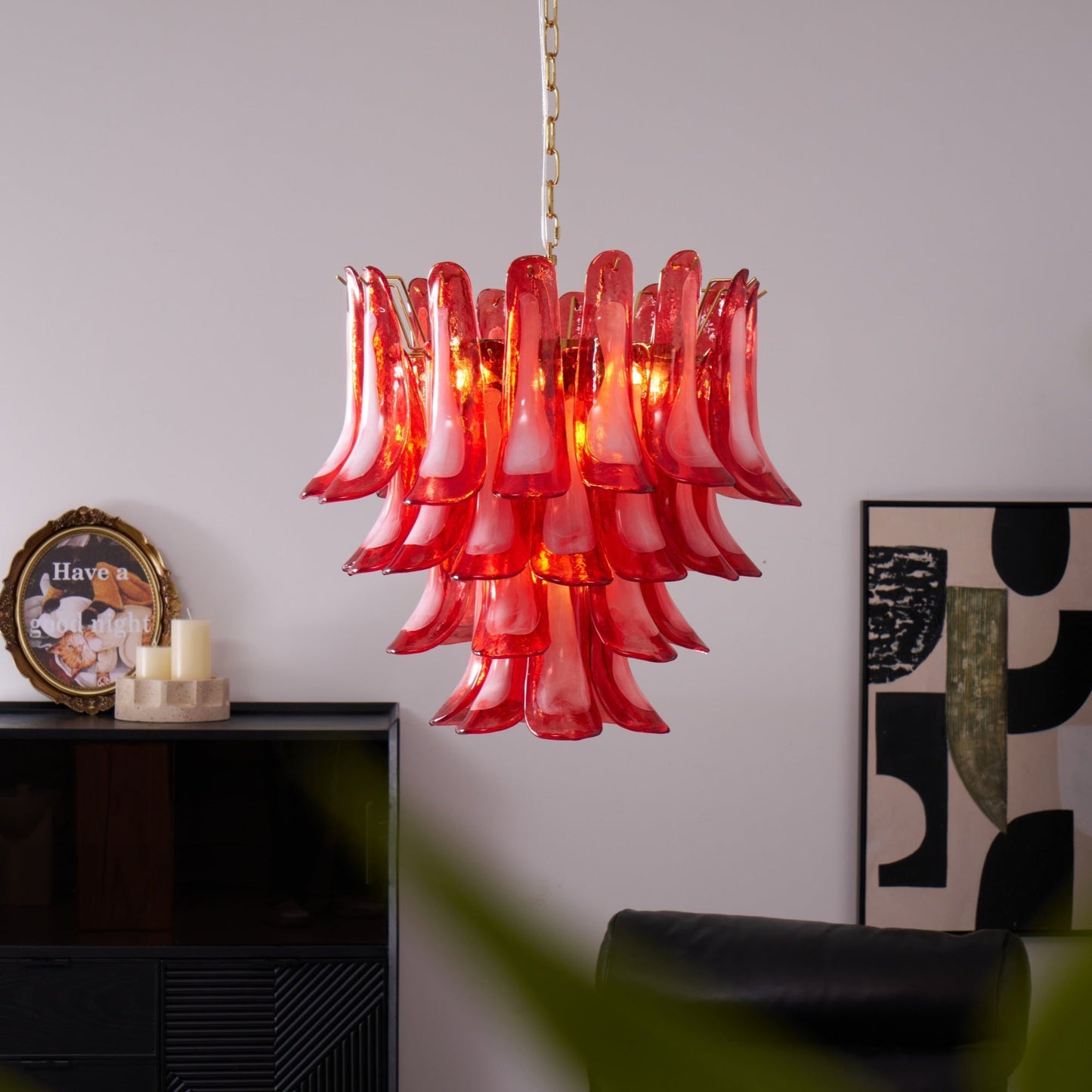 Fiametta Glass Chandelier 25.6″