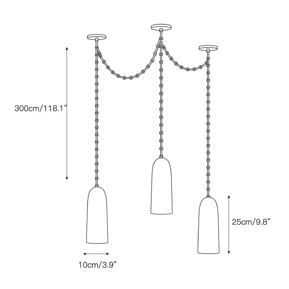 Figure Spanish Chain Alabaster Chandelier