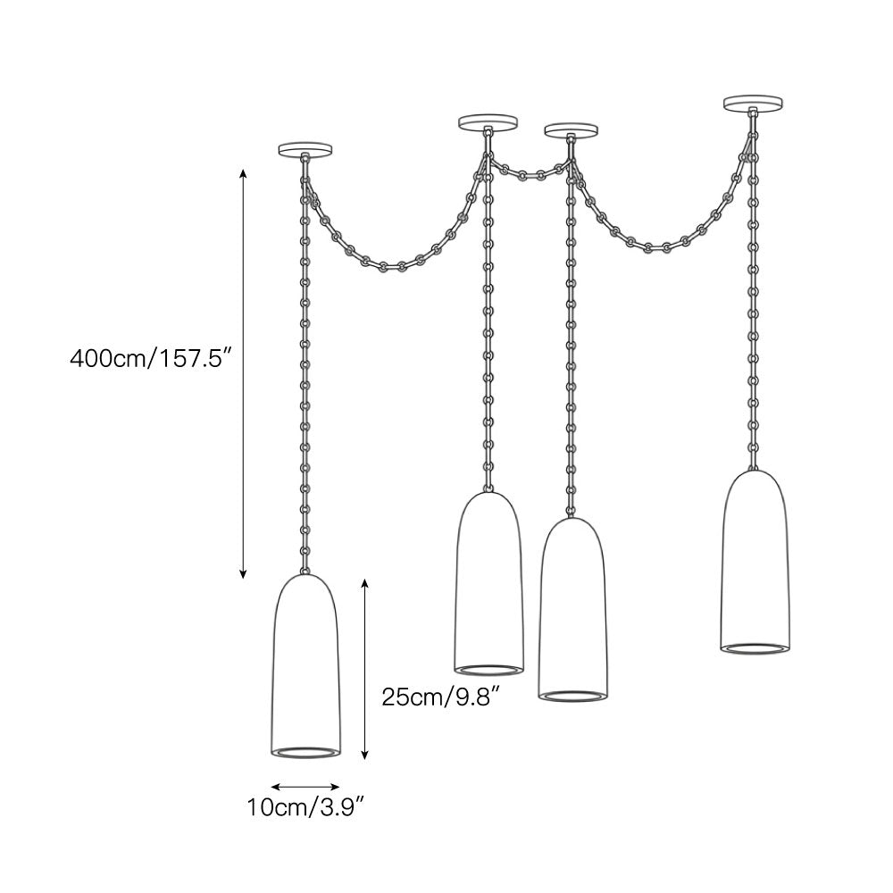 Figure Spanish Chain Alabaster Chandelier