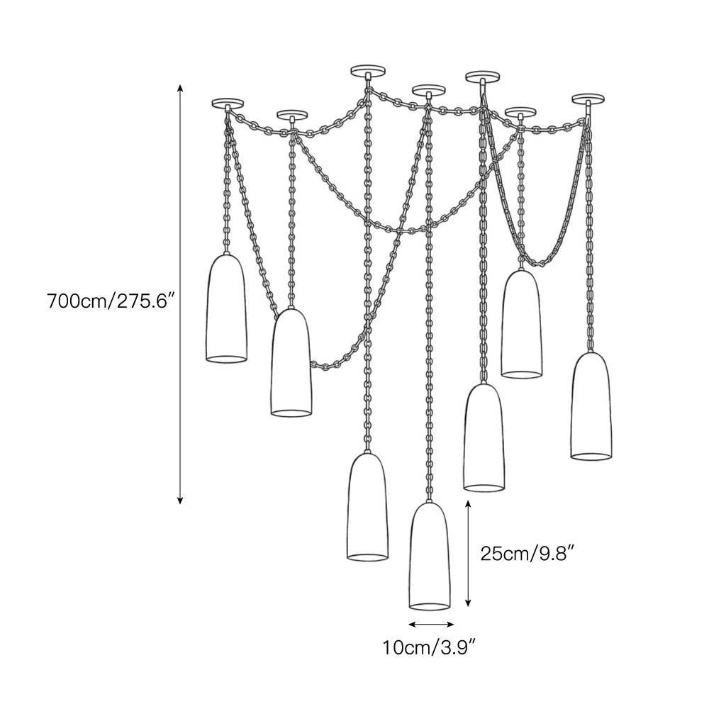 Figure Spanish Chain Alabaster Chandelier