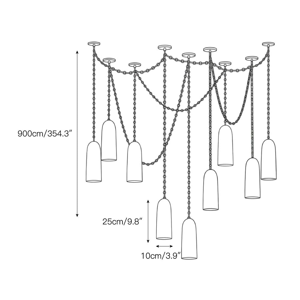 Figure Spanish Chain Alabaster Chandelier