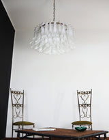Petals White Glass Chandelier 30.7″