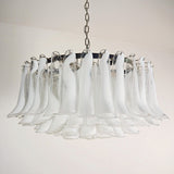 Petals White Glass Chandelier 30.7″