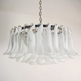 Petals White Glass Chandelier 30.7″