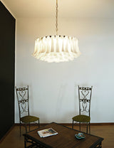Petals White Glass Chandelier 30.7″