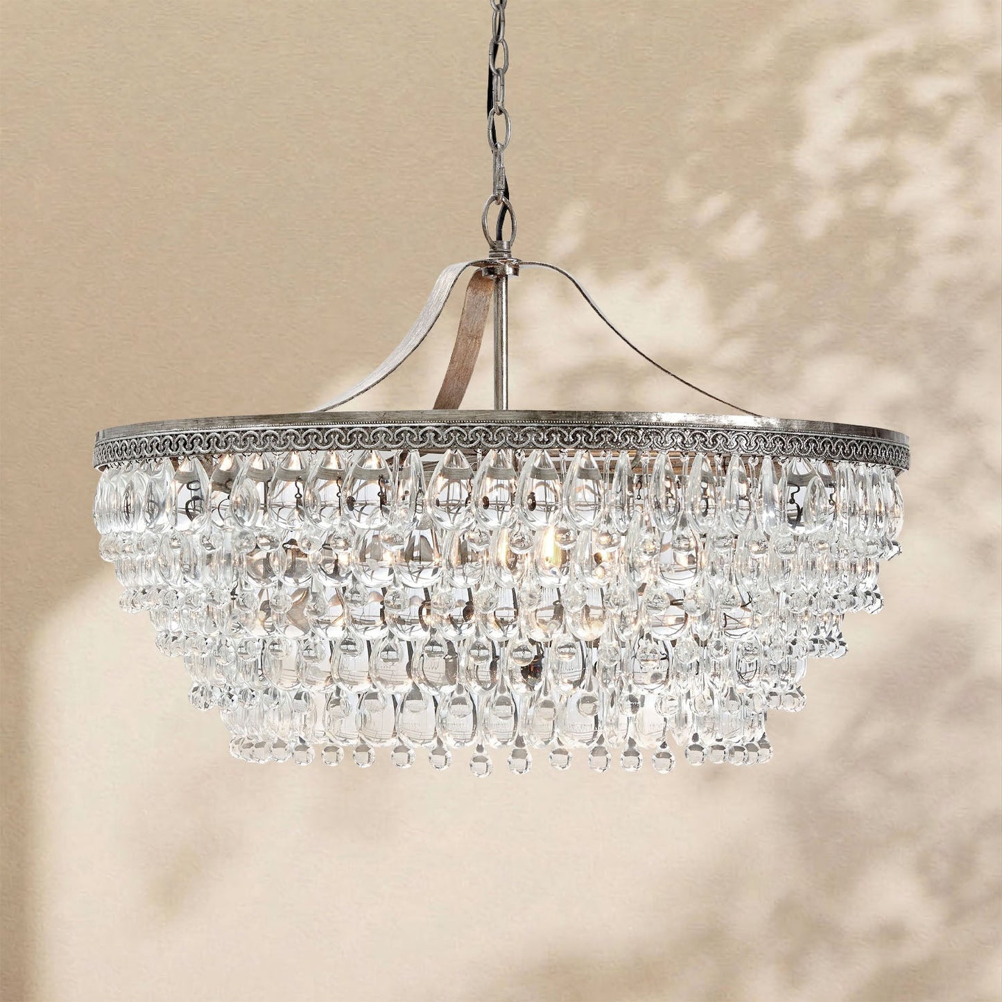 Handmade Art Crystal Glass Calira Round Chandelier